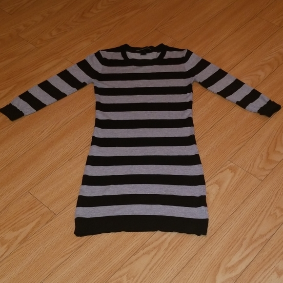French Connection Striped A-Line Sweater Dress - Picture 2 of 8